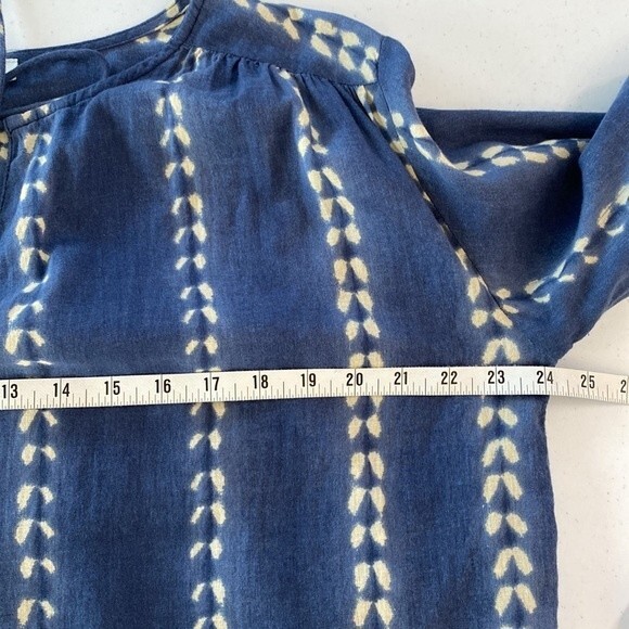 Sundance Joy In Beauty Floral Embroidery Tie Dye Print Tassel Tie Balloon Sleeve - Picture 11 of 16